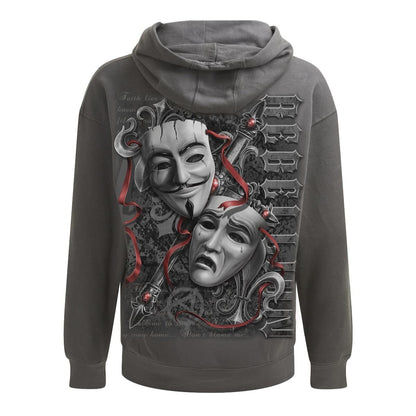 REBELLION - Hoody Charcoal - Spiral USA