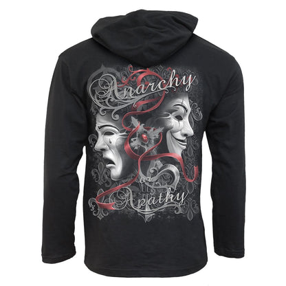 REBELLION - Fine Cotton Summer Hoody Black - Spiral USA