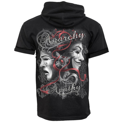 REBELLION - Fine Cotton T-shirt Hoody Black