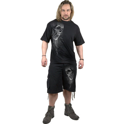 BAT CURSE - Vintage Cargo Shorts Black - Spiral USA