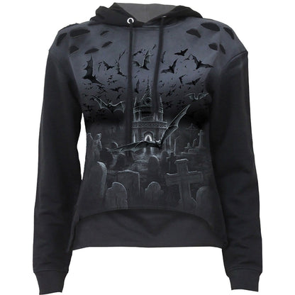 NIGHTSHIFT - Distressed Spray On Ladies Hoody - Spiral USA