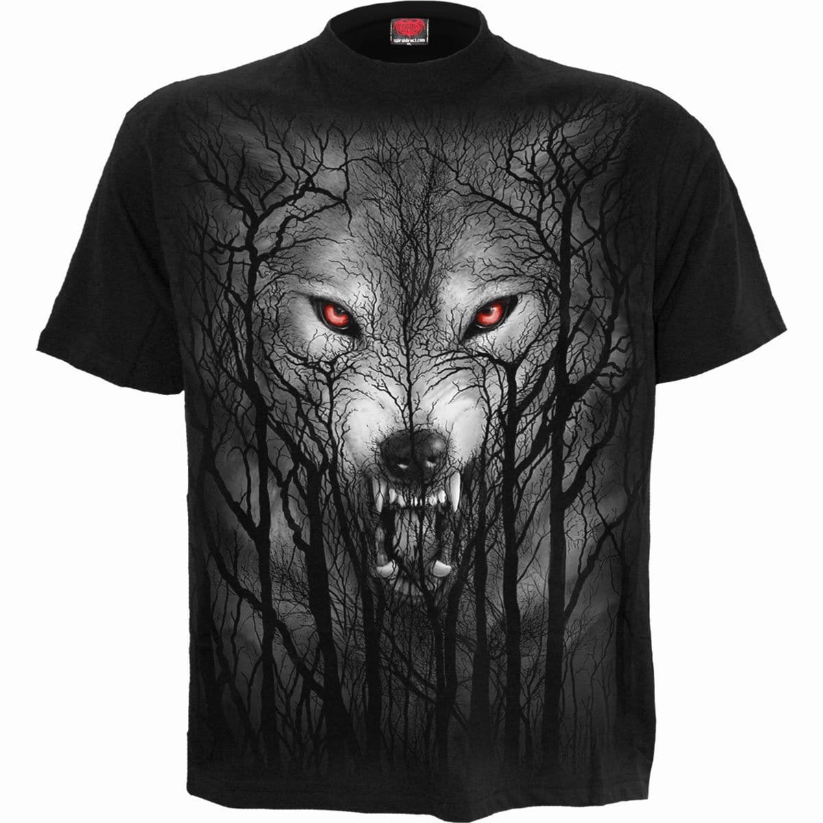 FOREST WOLF - T-Shirt Black - Spiral USA