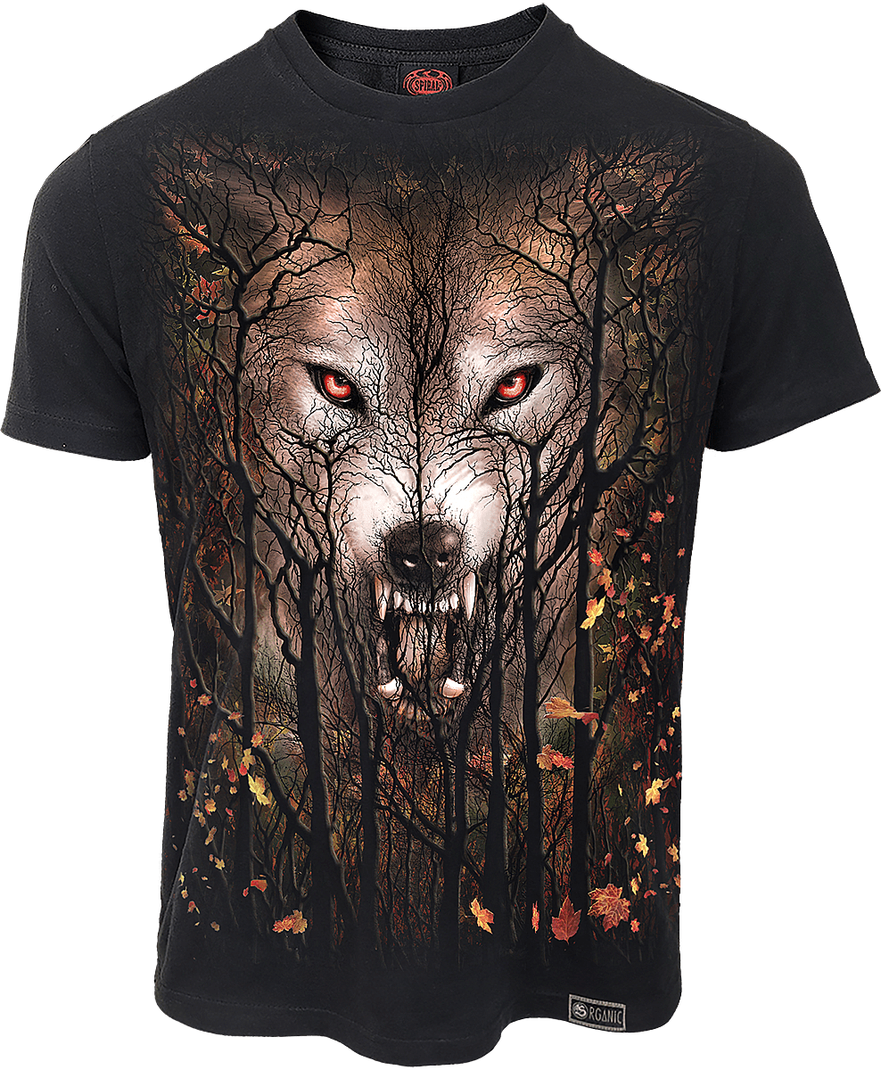 FOREST WOLF - Organic T-Shirt - Spiral USA