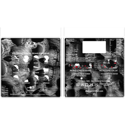 TWISTED SKULLS - Multifunctional Face Wraps - Spiral USA