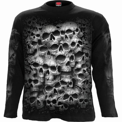 TWISTED SKULLS - Longsleeve T-Shirt Black - Spiral USA