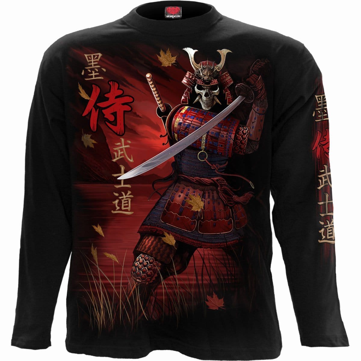 SAMURAI - Longsleeve T-Shirt Black - Spiral USA