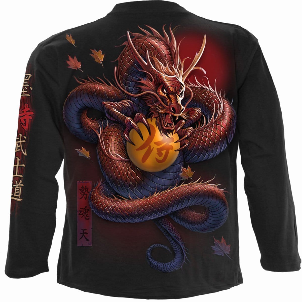 SAMURAI - Longsleeve T-Shirt Black - Spiral USA