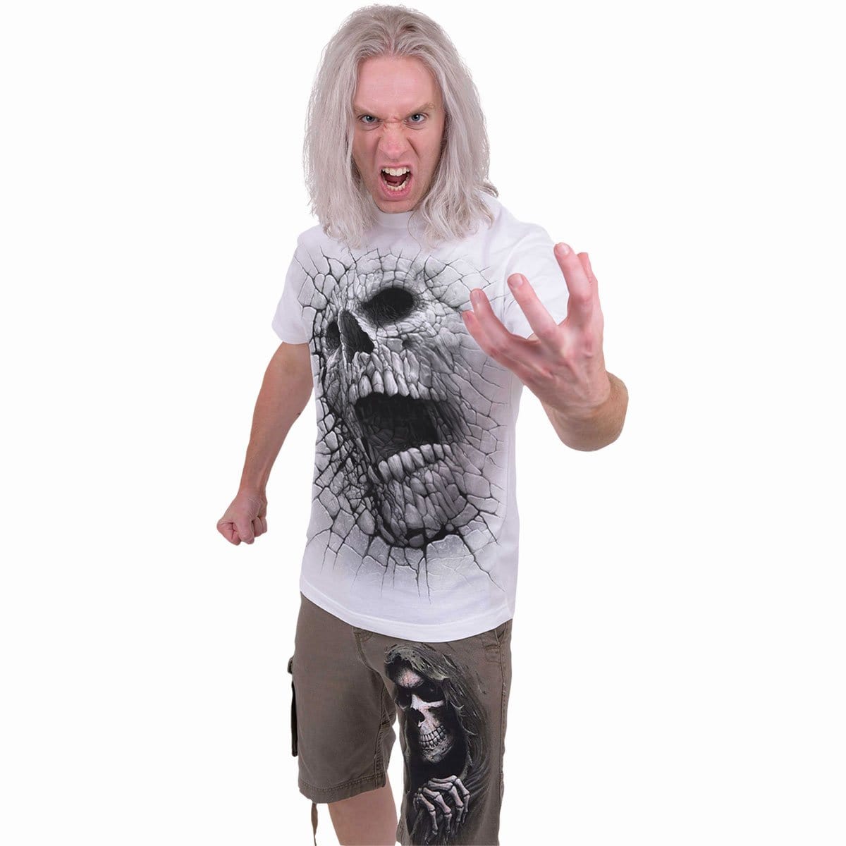 CRACKING UP - T-Shirt White - Spiral USA