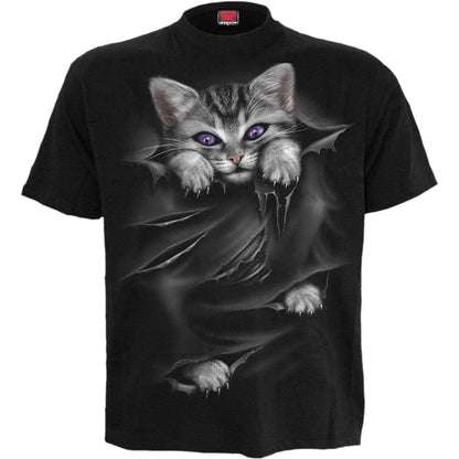 BRIGHT EYES - Front Print T-Shirt Black - Spiral USA