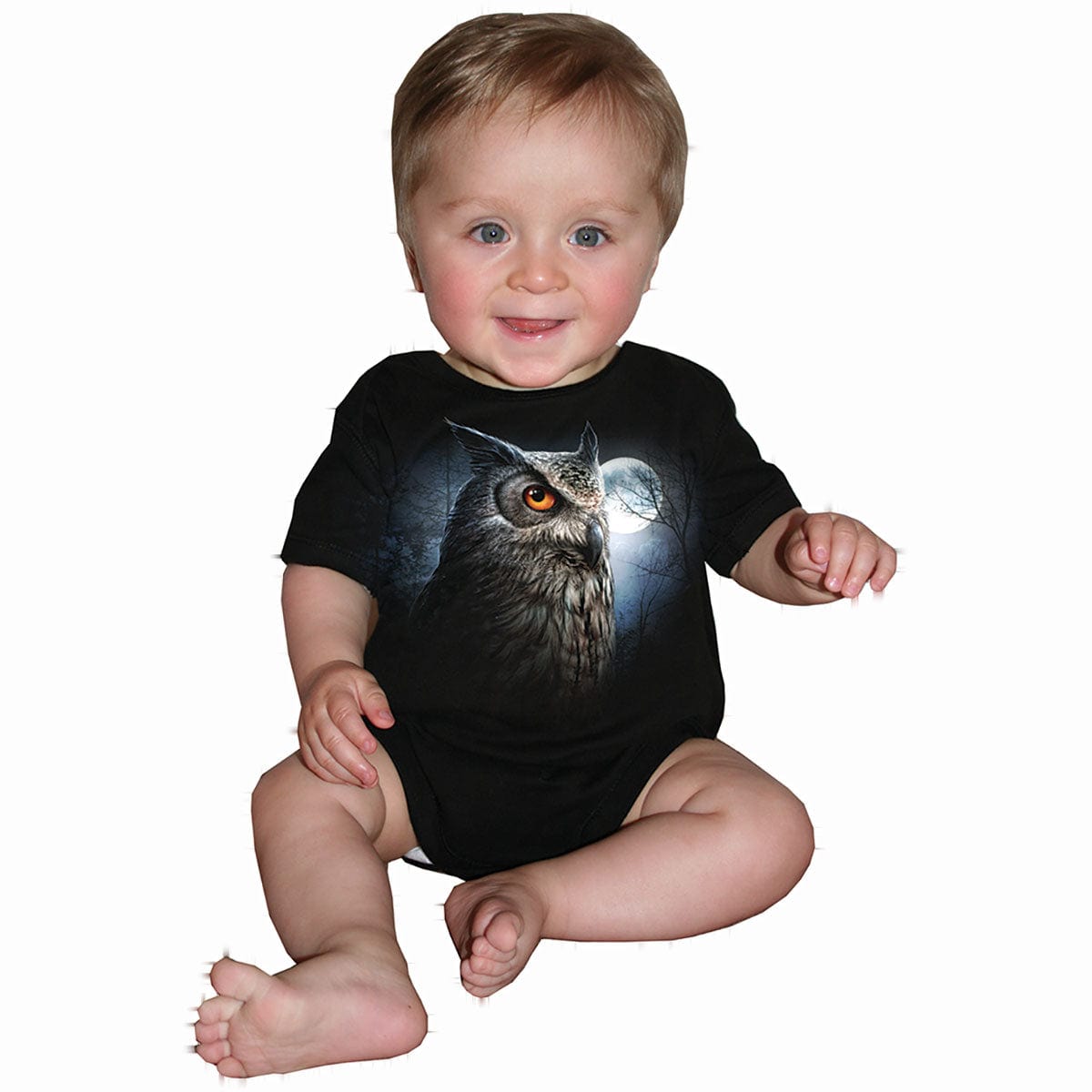 NIGHT WISE - Baby Sleepsuit Black - Spiral USA