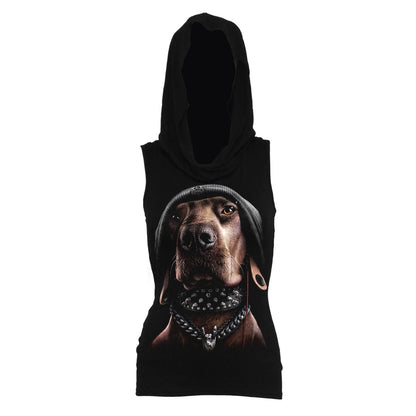 DAWG - Sleeveless Gothic Hood Black - Spiral USA