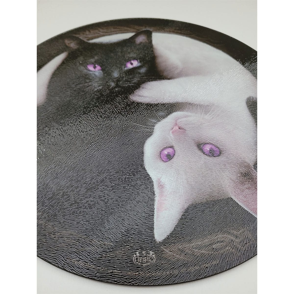 YIN YANG CATS - Glass Chopping Board (Circular) - Spiral USA
