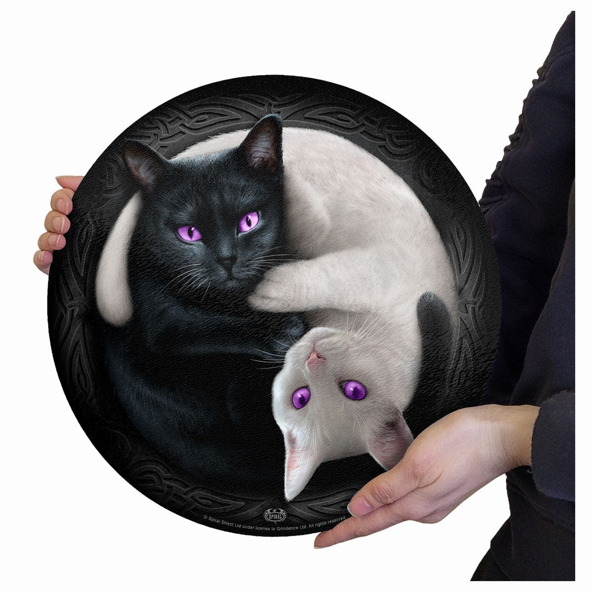 YIN YANG CATS - Glass Chopping Board (Circular) - Spiral USA