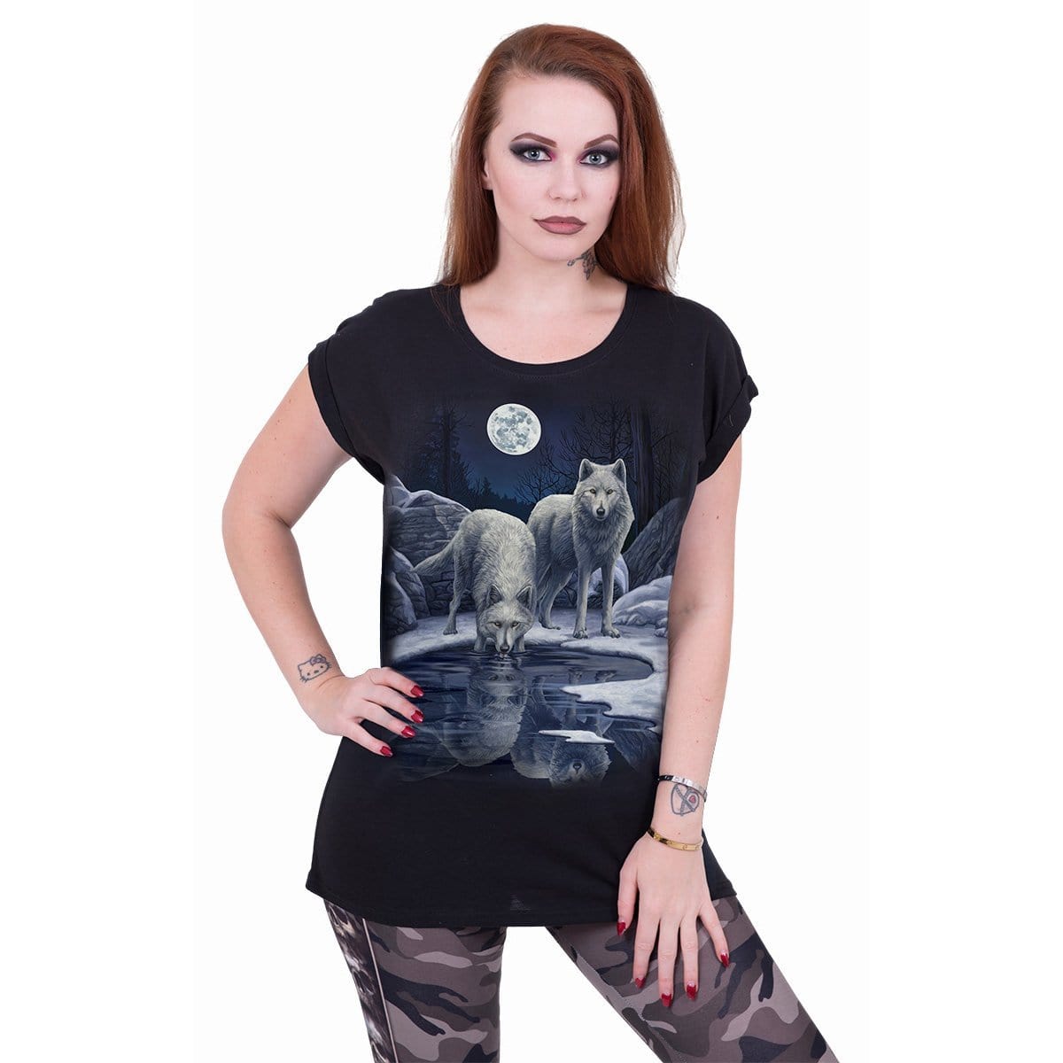 WARRIORS OF WINTER - Turnup Sleeve Loosefit Tee - Spiral USA