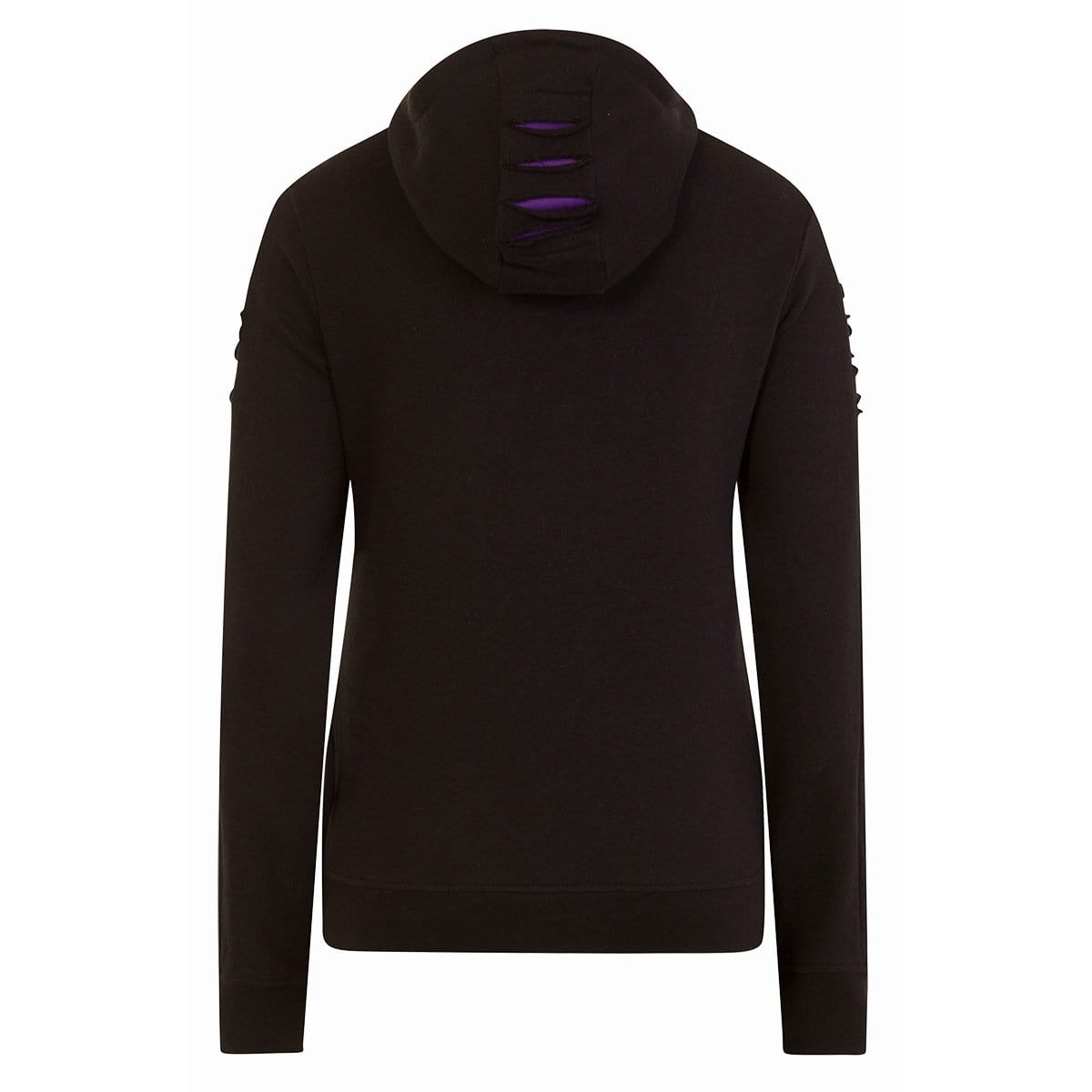SACRED LOVE - Large Hood Ripped Hoody Purple-Black - Spiral USA
