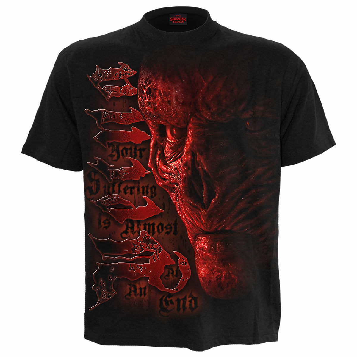 VECNA - SUFFER - Front Print T-Shirt Black