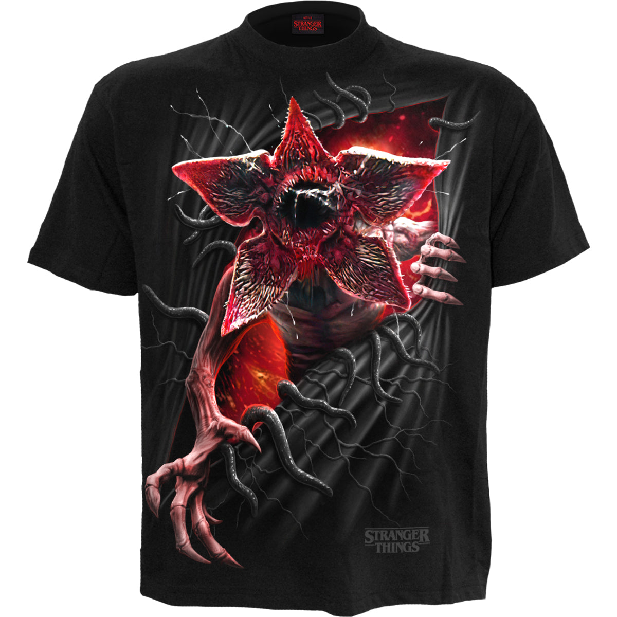 DEMOGORGAN RIP - Front Print T-Shirt Black