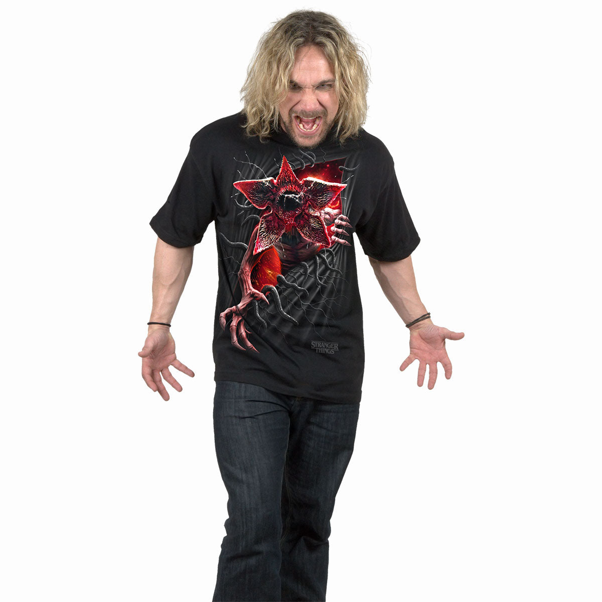DEMOGORGAN RIP - Front Print T-Shirt Black