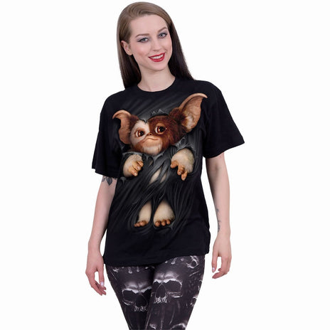 GREMLINS - GIZMO - Front Print T-Shirt Black