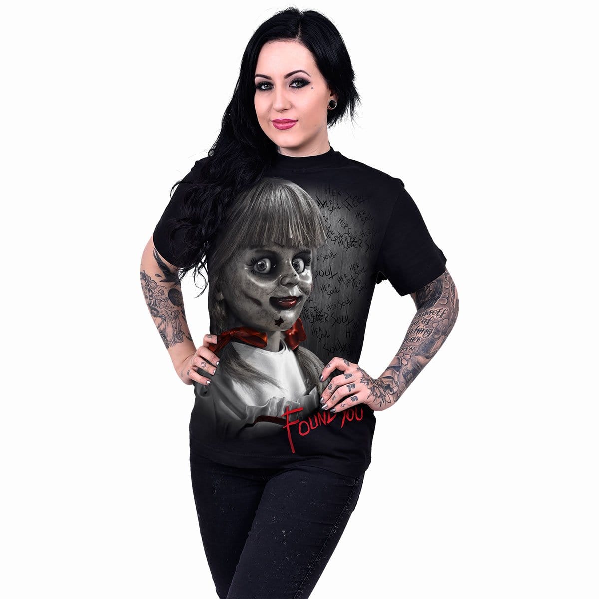 ANNABELLE - FOUND YOU - T-Shirt Black - Spiral USA