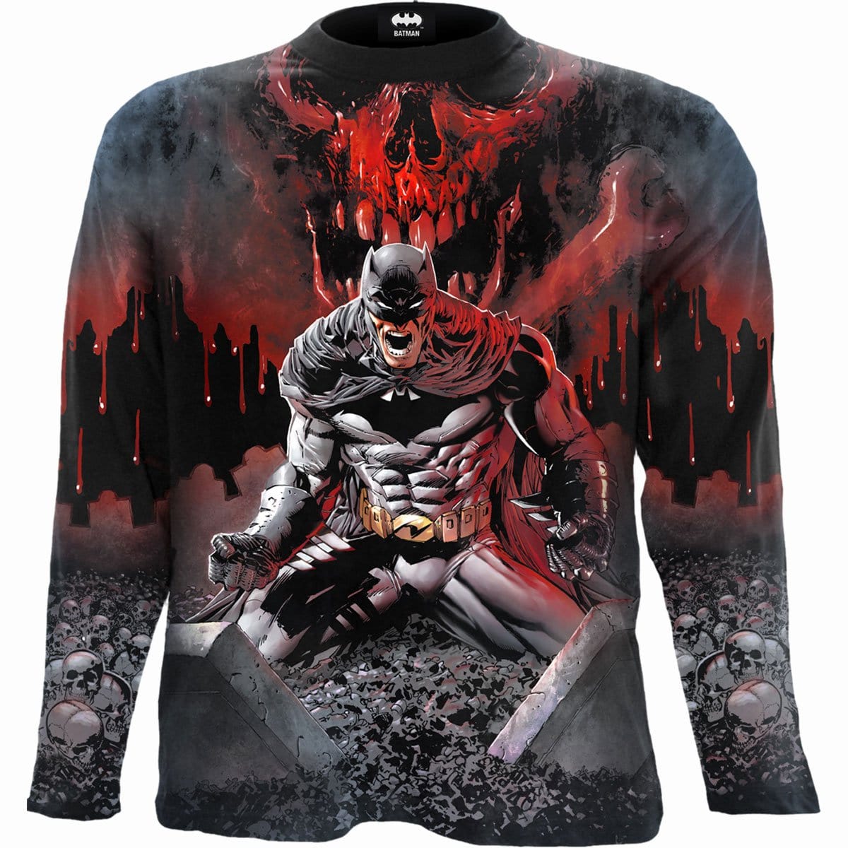 BATMAN ASYLUM WRAP - Longsleeve T-Shirt Black