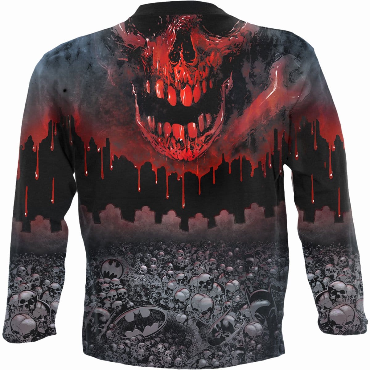 BATMAN - ASYLUM WRAP - Allover Longsleeve T-Shirt Black - Spiral USA