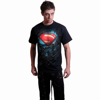 SUPERMAN - RIPPED - T-Shirt Black - Spiral USA