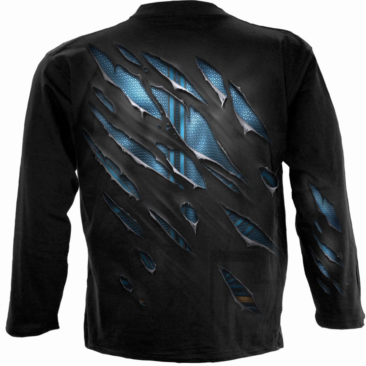 SUPERMAN - RIPPED - Longsleeve T-Shirt Black - Spiral USA