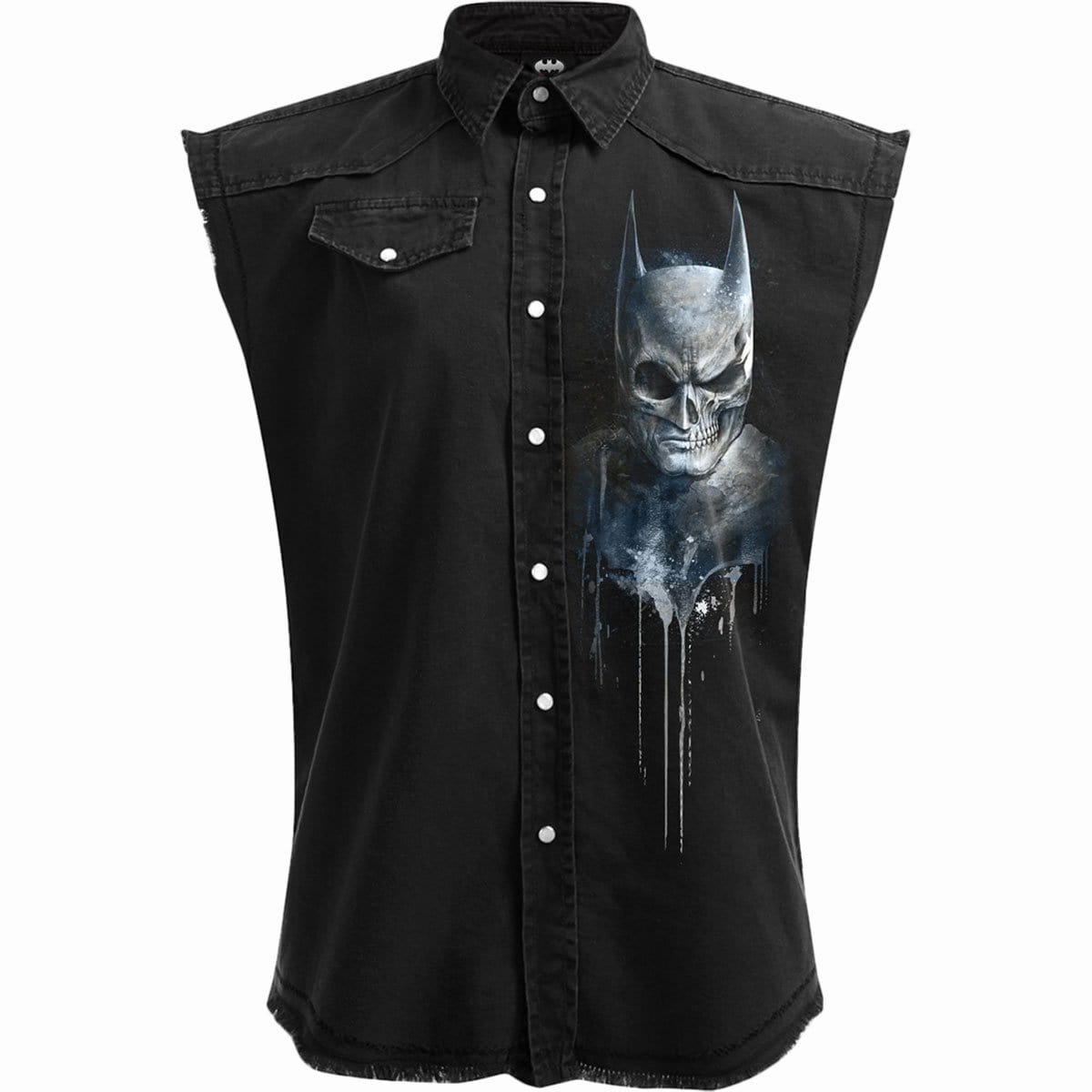 BATMAN - NOCTURNAL - Sleeveless Stone Washed Worker Black