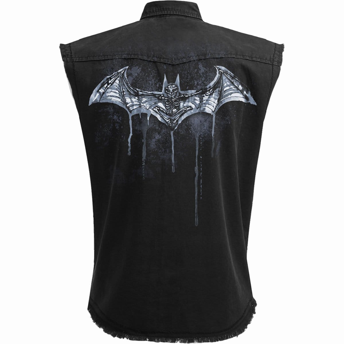 BATMAN - NOCTURNAL - Sleeveless Stone Washed Worker Black - Spiral USA