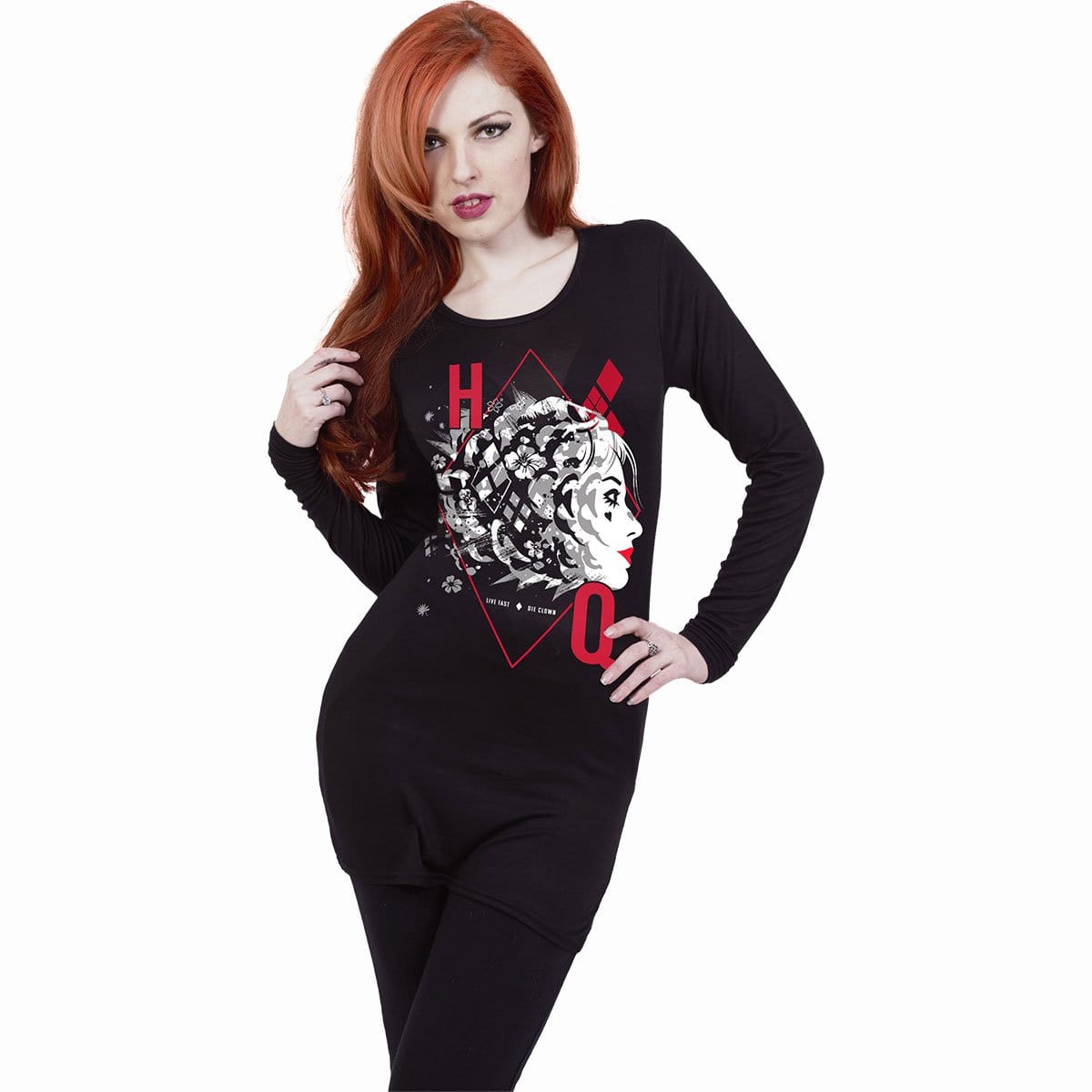 HARLEY QUINN - HQ - Baggy Top Black - Spiral USA