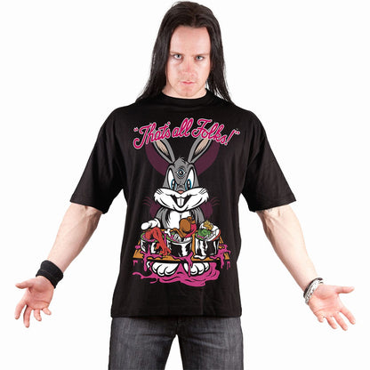 BUNNY EVIL - Front T-Shirt BUGS Black Print -