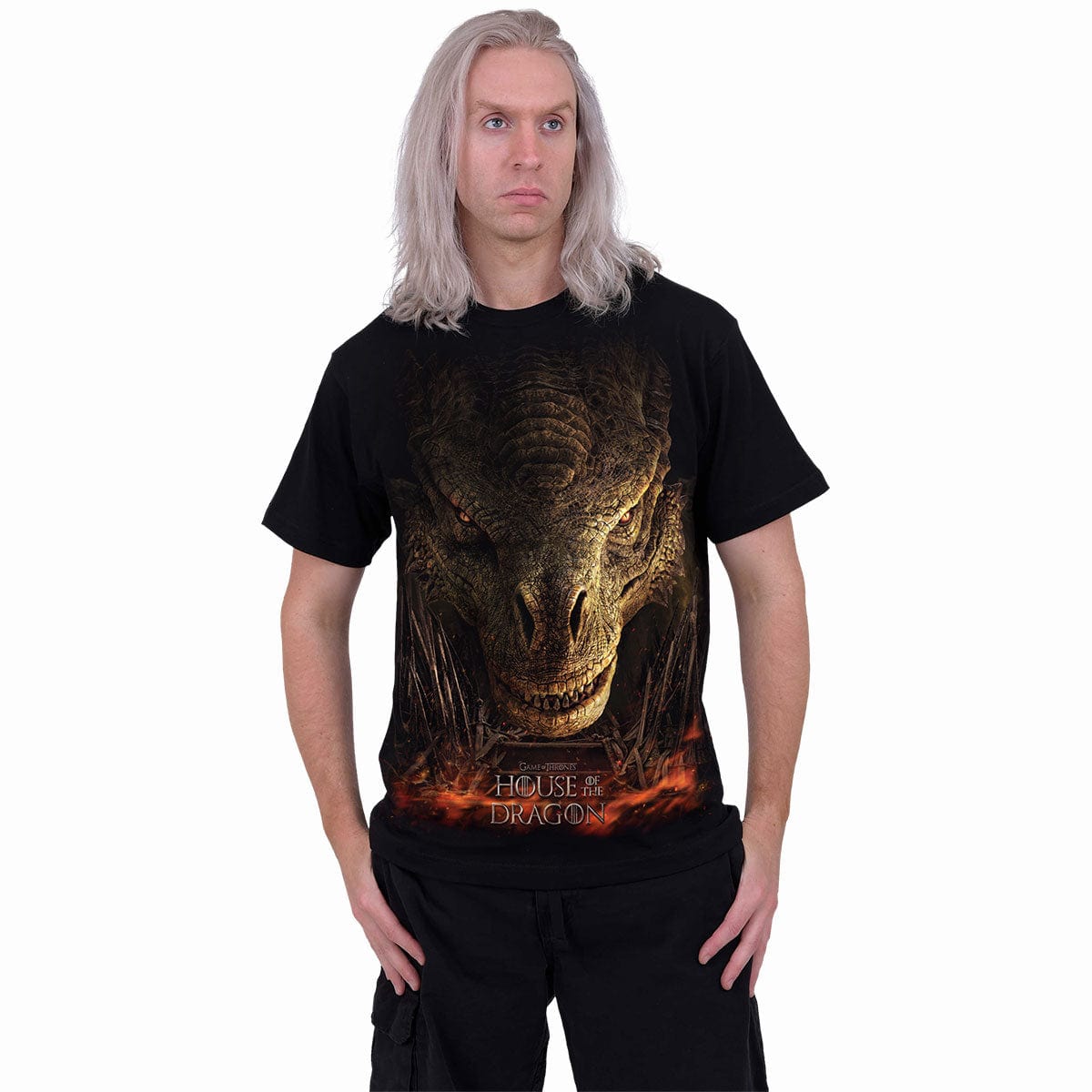 HOD - DRAGON THRONE - Front Print T-Shirt Black - Spiral USA