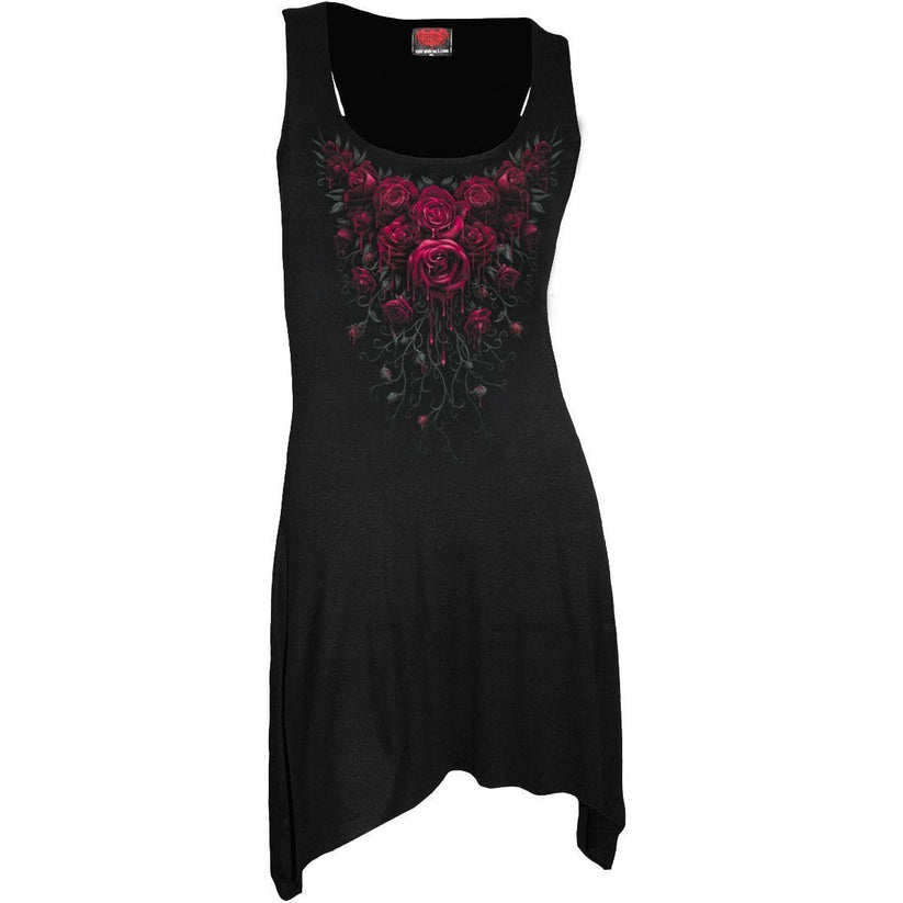 BLOOD ROSE - Goth Bottom Camisole Dress Black – Spiral USA