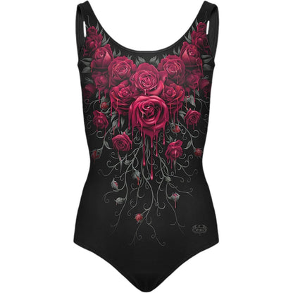 BLOOD ROSE - Allover Scoop Back Padded Swimsuit - Spiral USA