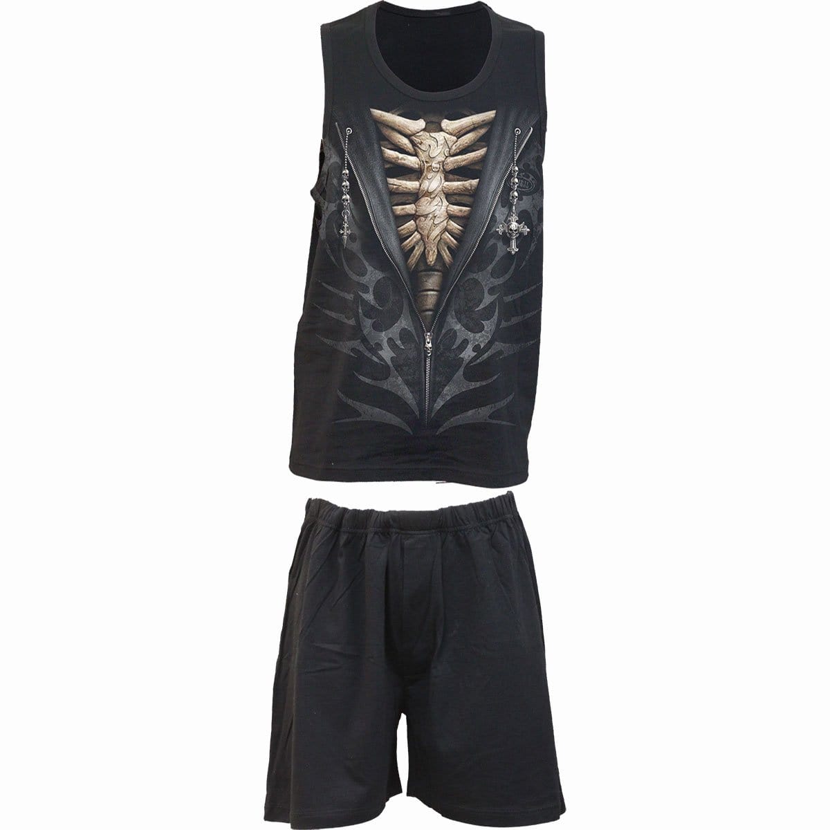 BONE RIPS - 4pc Mens Gothic Pyjama Set - Spiral USA