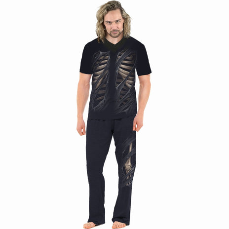 BONE RIPS - 4pc Mens Gothic Pyjama Set