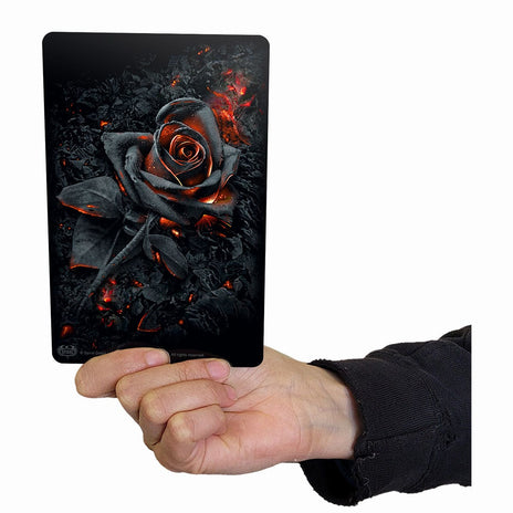 BURNT ROSE - Greet Tin Metal Cards