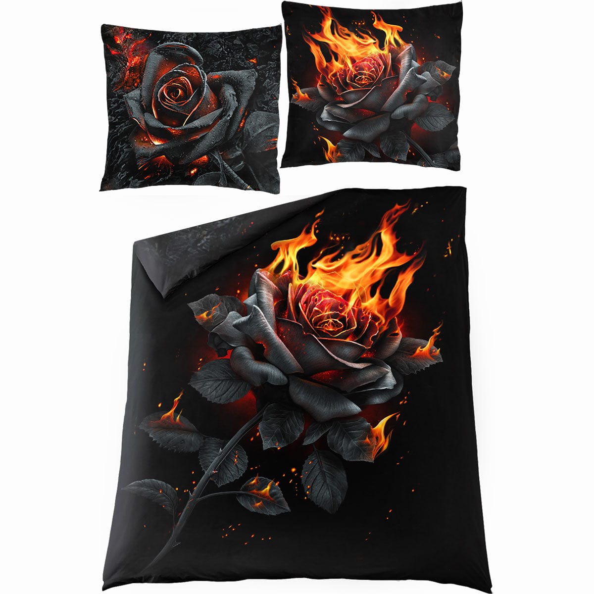 BURNT ROSE - Double Duvet Cover + UK And EU Pillow case - Spiral USA