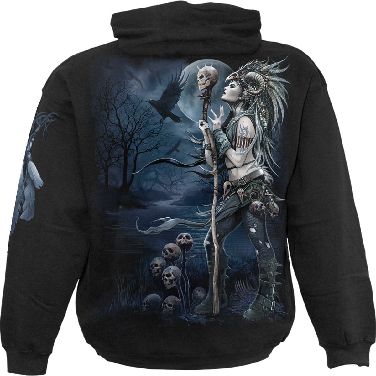 RAVEN QUEEN - Hoody Black - Spiral USA