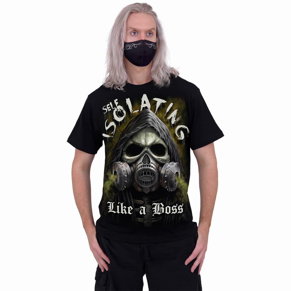 SELF ISOLATION - T-Shirt Black - Spiral USA