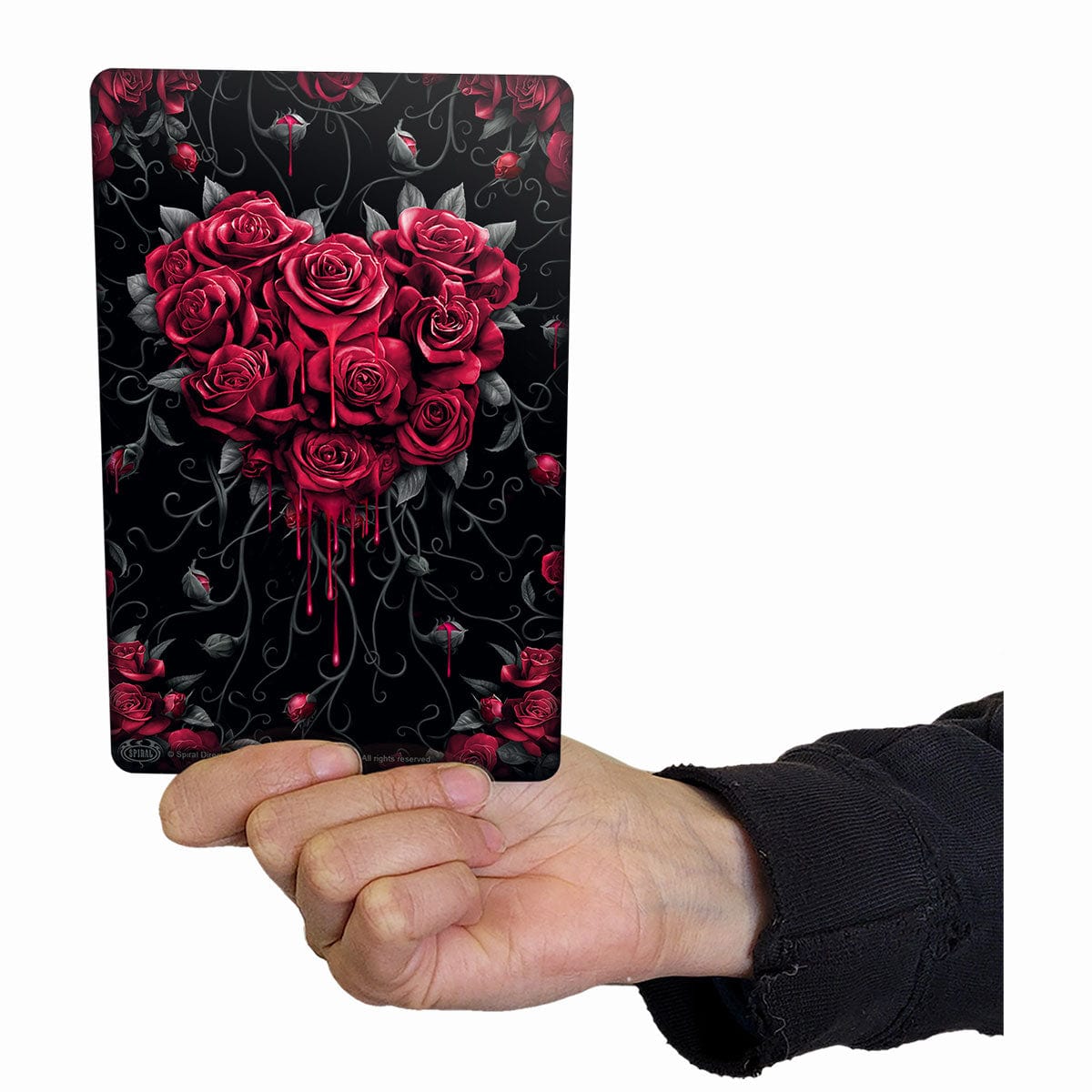 BLEEDING HEART - Greet Tin Metal Cards - Spiral USA