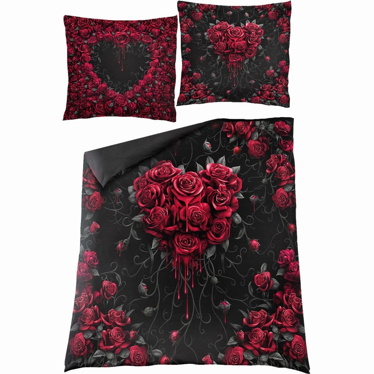 BLEEDING HEART - Double Duvet Cover + UK And EU Pillow case - Spiral USA