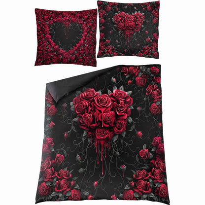 BLEEDING HEART - Double Duvet Cover + UK And EU Pillow case - Spiral USA