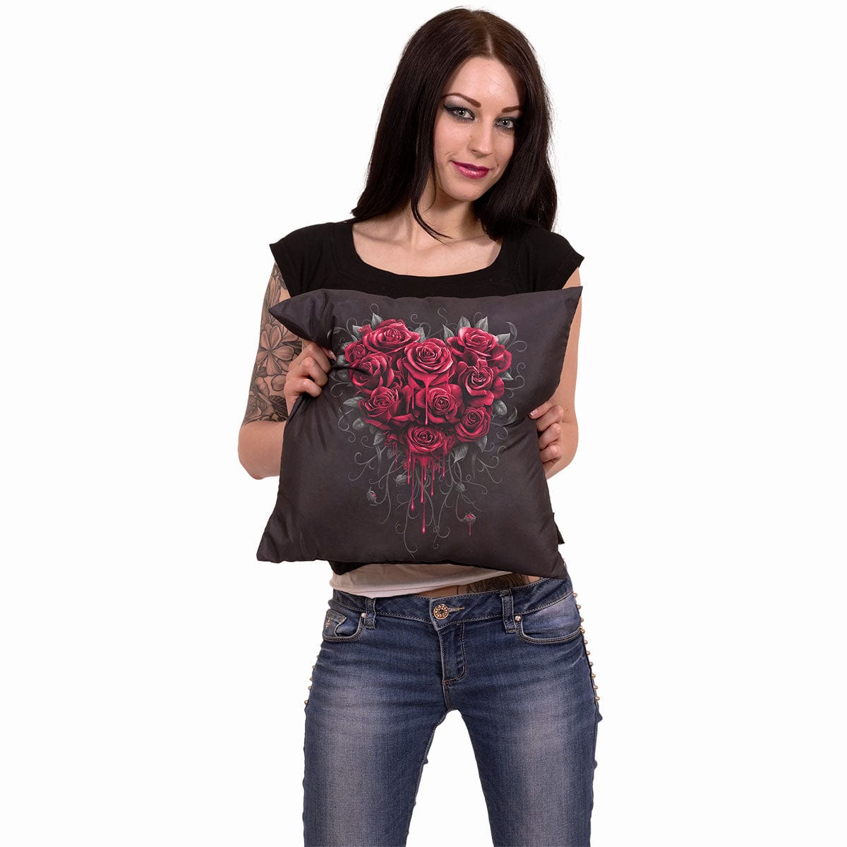 BLEEDING HEART - Square Cushion - Spiral USA