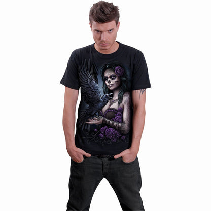 DOTD RAVEN - Front Print T-Shirt Black - Spiral USA