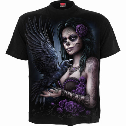 DOTD RAVEN - Front Print T-Shirt Black - Spiral USA