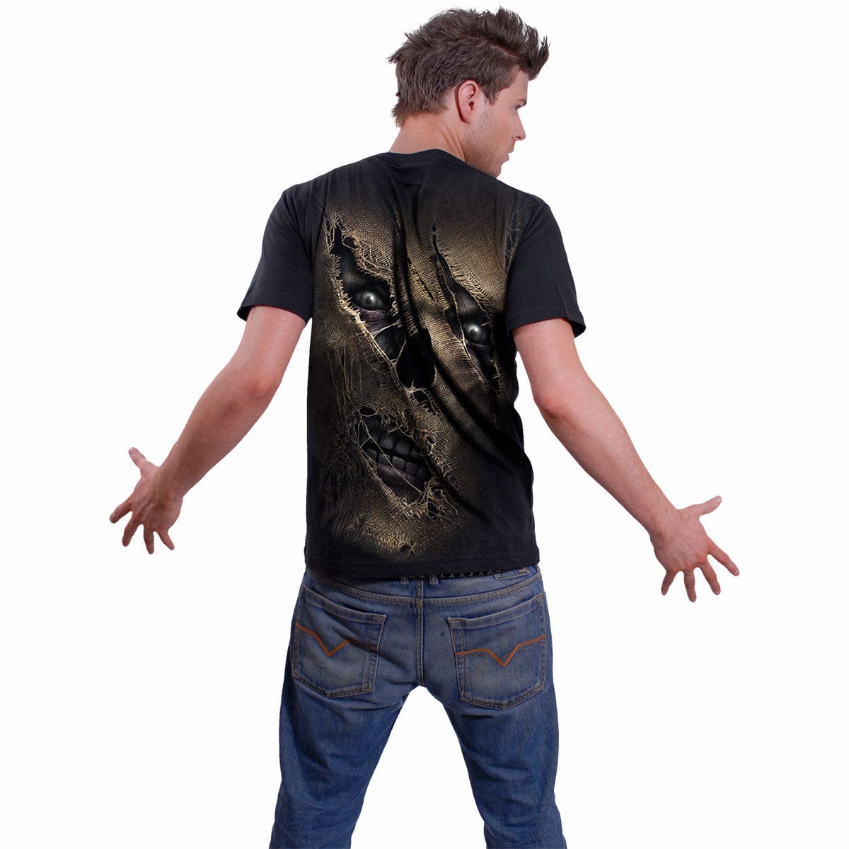 THREAD SCARE - T-Shirt Black - Spiral USA