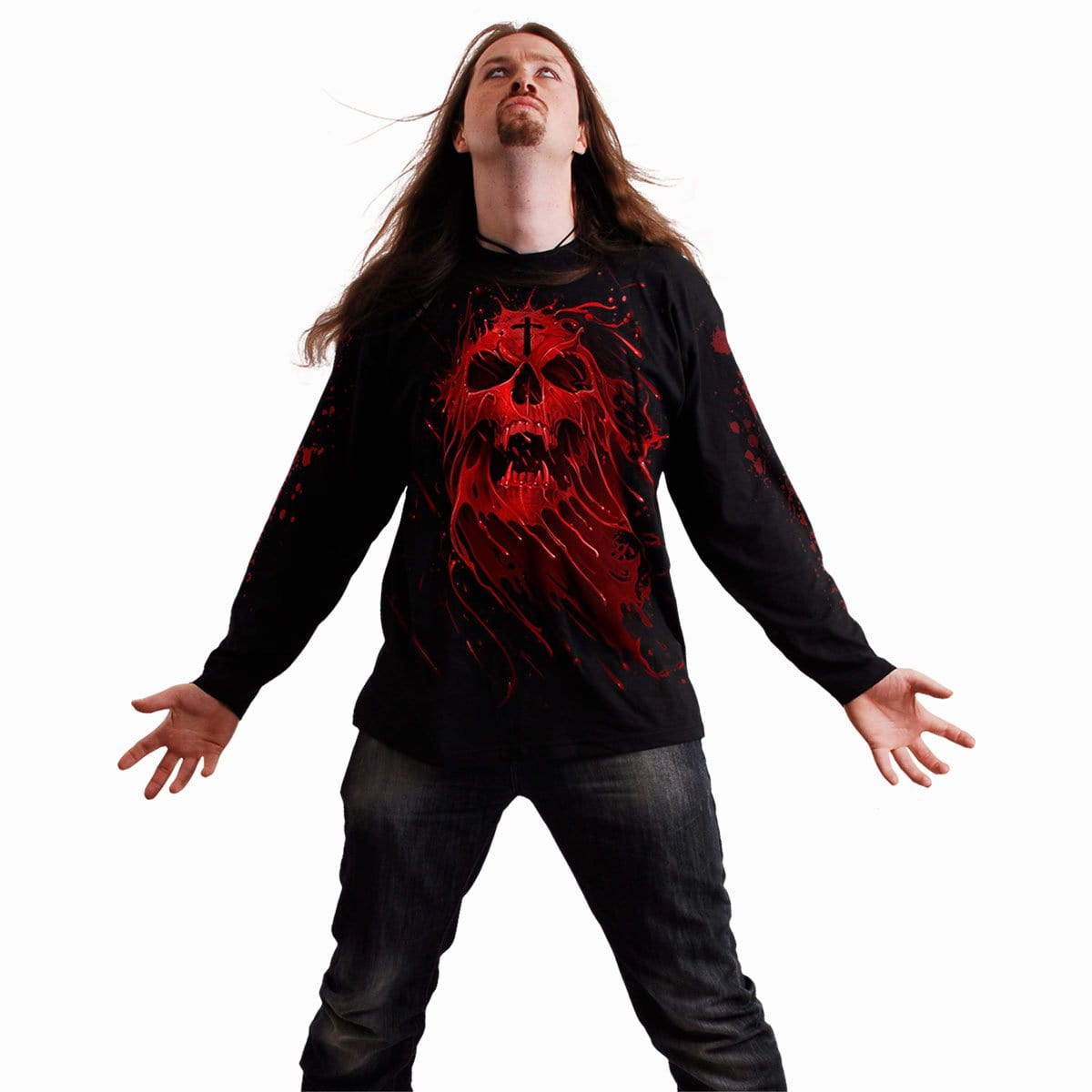 PURE BLOOD - Longsleeve T-Shirt Black - Spiral USA