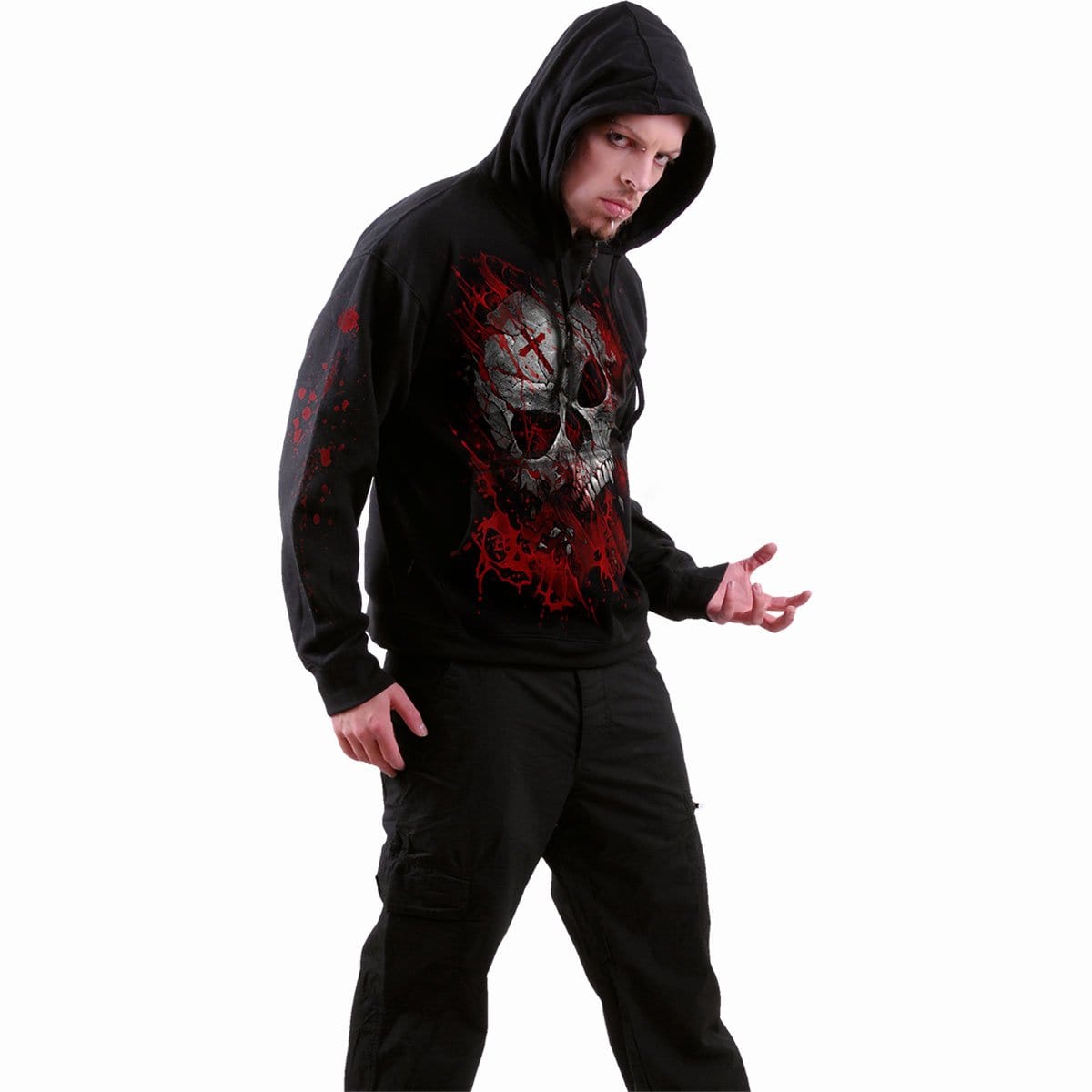 PURE BLOOD - Hoody Black - Spiral USA